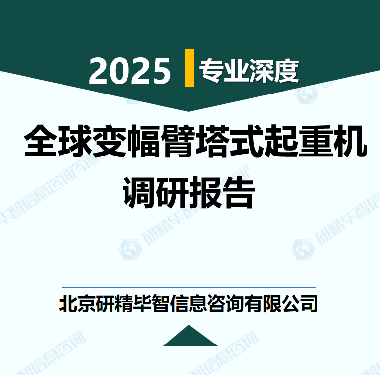 全球變幅臂塔式起重機行業數據及市場調研分析報告